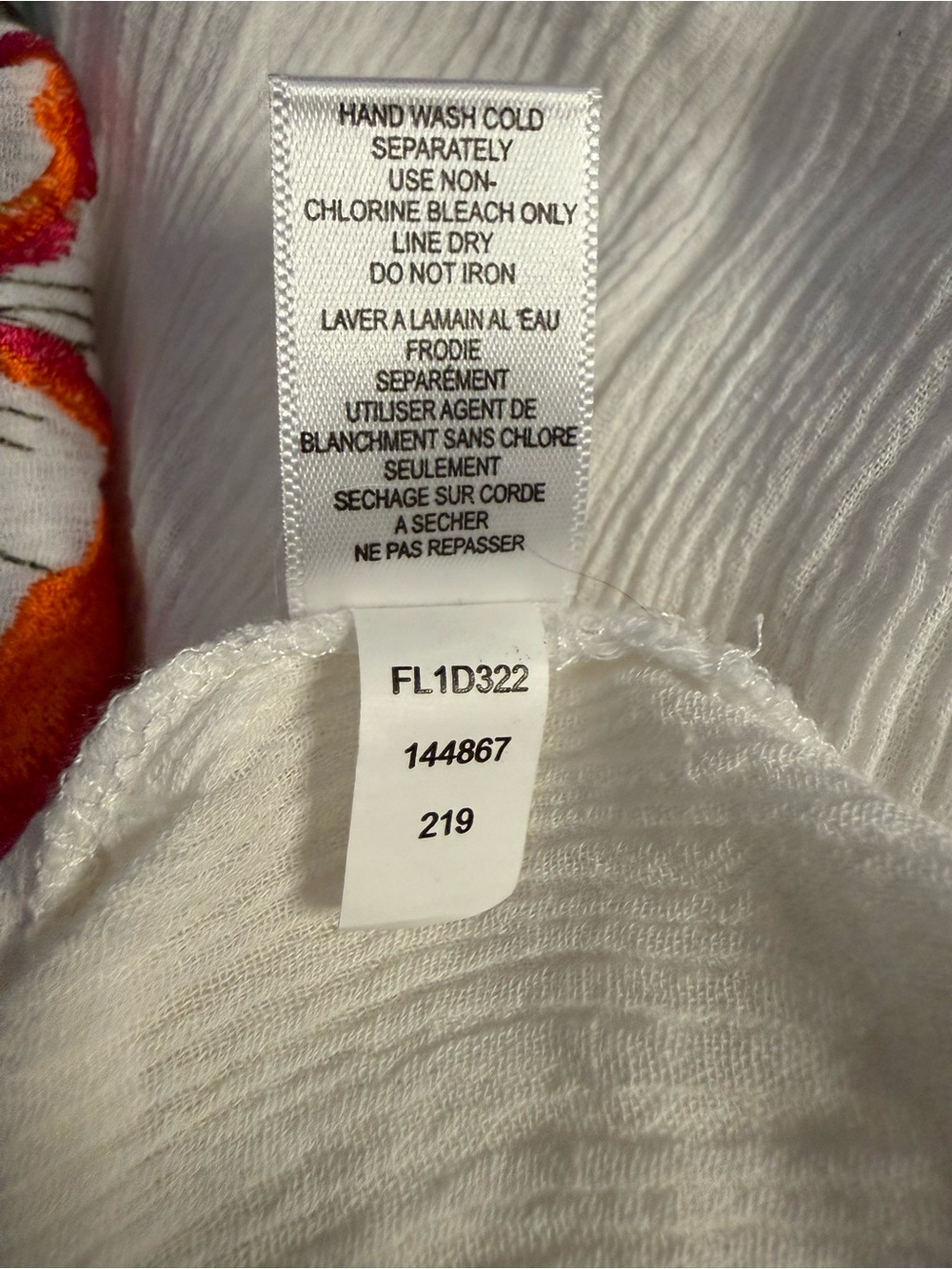 Rise & Bloom White Cotton Embroidered Floral Boho Tunic Dress Coverup Size S - Picture 6 of 7